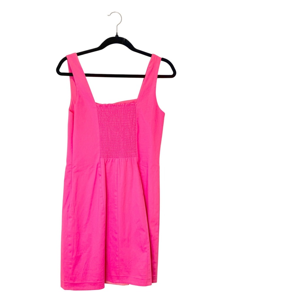 Adrianna Papell Hot Pink Sleeveless Mini Cocktail Dress Bow Size 6 Valentines - Picture 3 of 7
